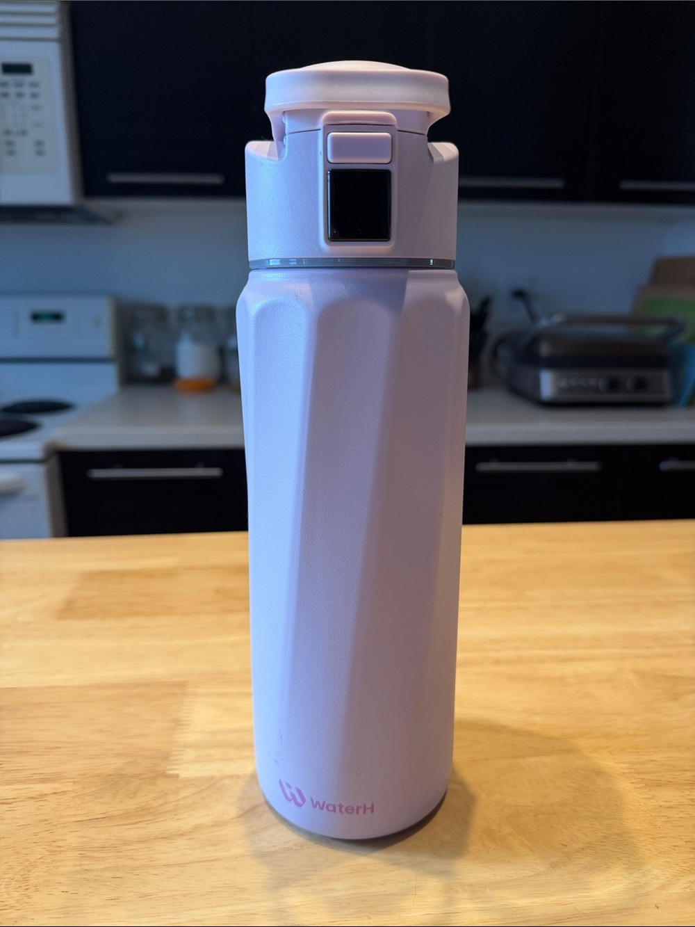 WaterH connected Purple Insulated Water Bottle with Flip Lid